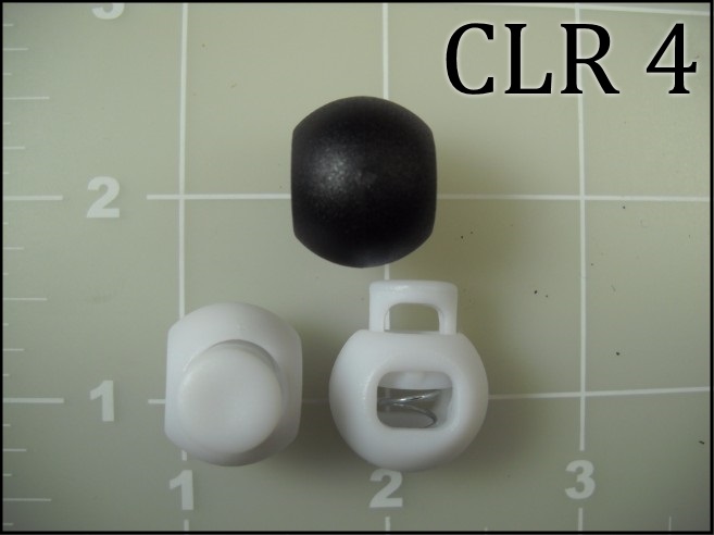 Black white ball acetal cord lock