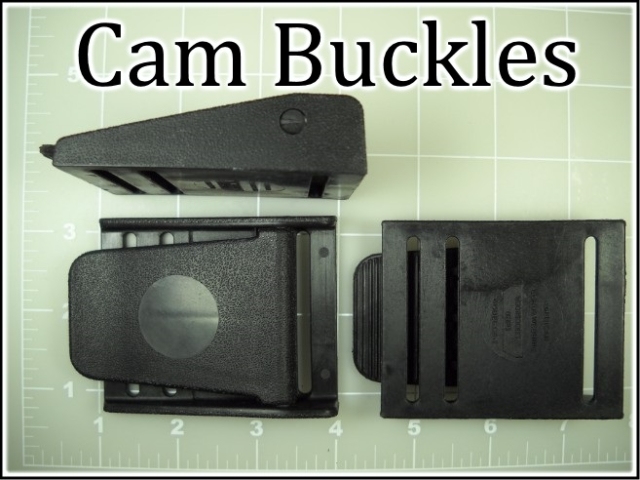 Black nylon plastic cam buckles