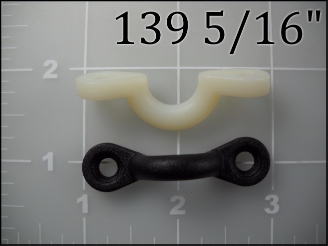 5/16" black white nylon plastic footman loop tie down