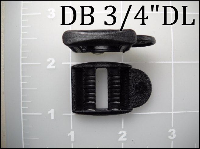 3/4 inch acetal double locking double bar buckle