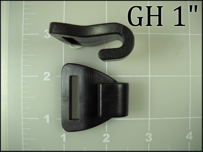 1" black acetal plastic gutter hooks gh 1