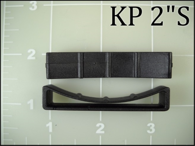 2 inch black poly plastic keeper KP