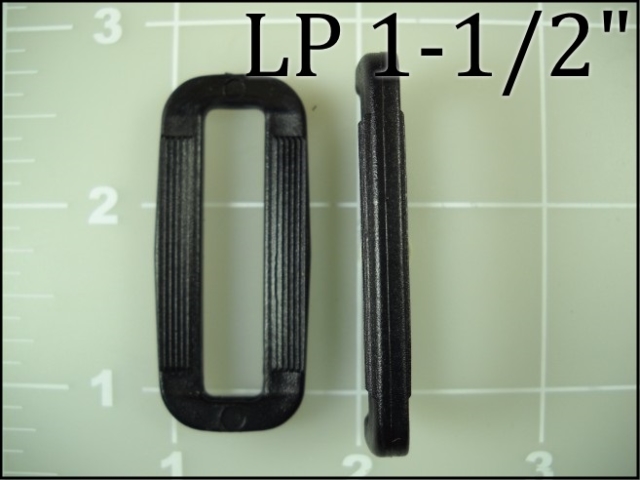 1-1/2" black acetal plastic loop rectangular loop
