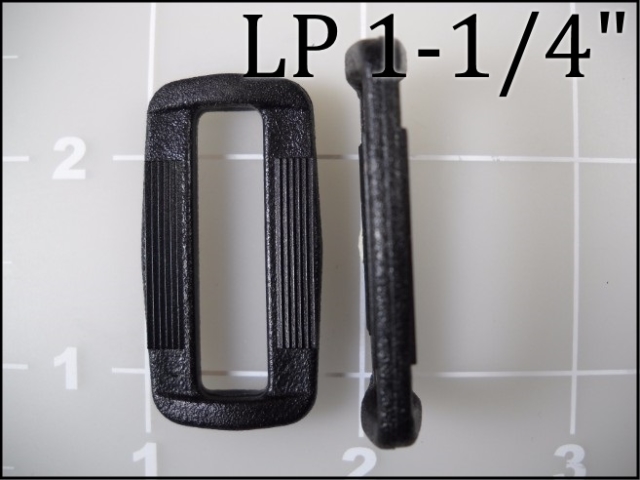 1-1/4" black acetal plastic loop rectangular loop