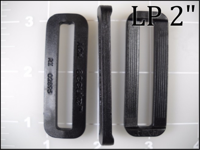 black acetal plastic loop rectangular loop 2 inch
