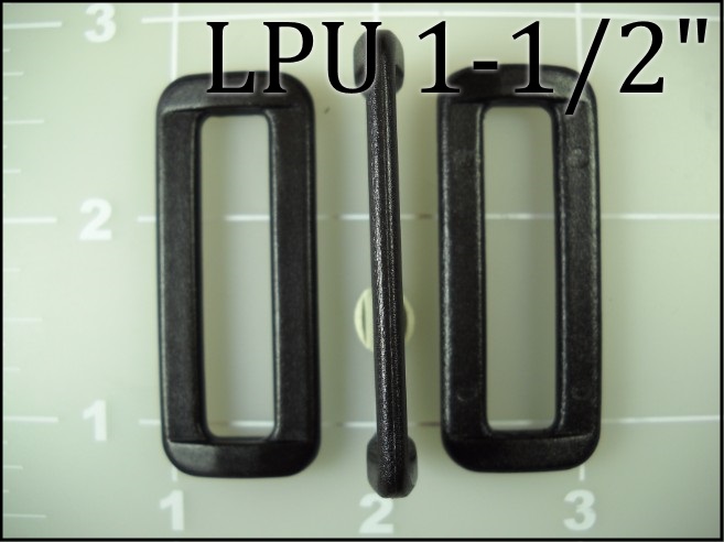 black acetal plastic loop rectangular loop  1-1/2"