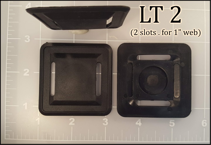 Lash Tab LT 2 1" slot plastic elastomer vinyl lashing black