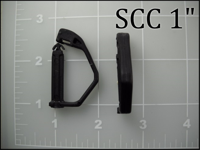 SCC 1" black nylon shopping cart clip plastic