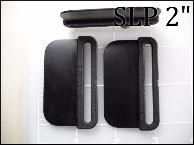 2" black nylon sewable loop plastic rectangular ring  SLP 2