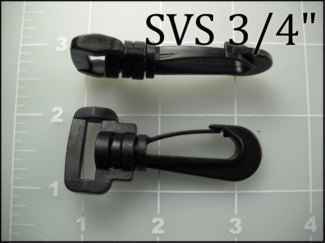 SVS 34  (3/4 inch acetal snap hook) ACW PLASTICS