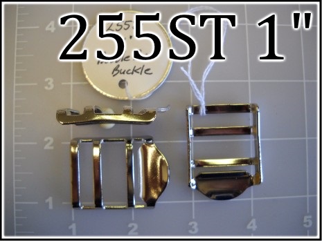 255ST 1  - -  1 inch nickel plated steel double bar buckle ladder lock