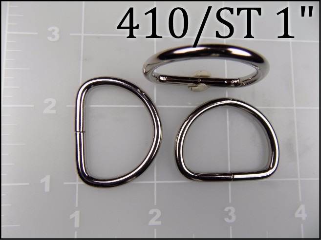 410ST 1  - - 1 inch nickel plated steel dee ring metal