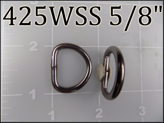 425WSS 58 - - 5/8" Welded Stainless Steel Dee Ring metal