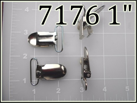 7176 1  - - 1 inch nickel plated steel suspender clip