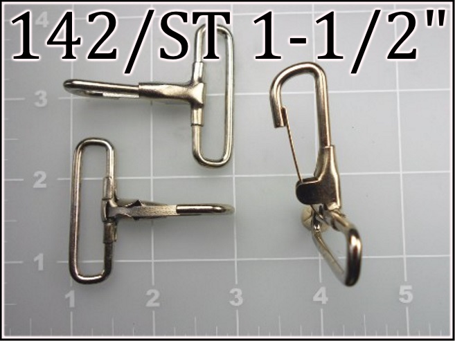 142ST 112  - - 1-1/2 inch nickel plated steel snap hook