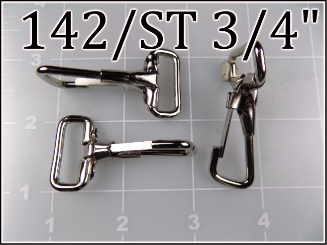 142ST 34 - - 3/4 inch nickel plated steel snap hook