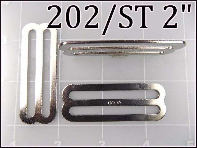 202ST 2 - -  2 inch nickel plated steel slide