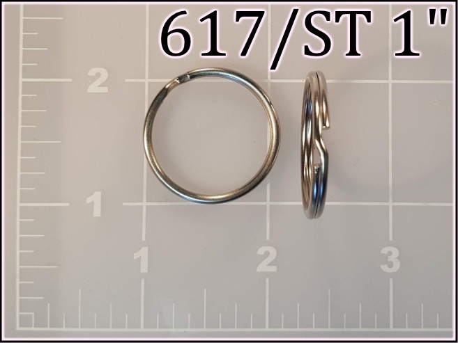 617ST 1  (1 inch nickel plated key ring)
