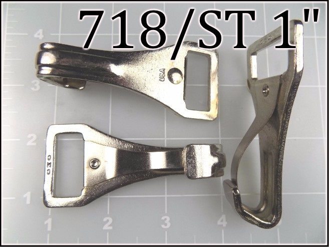 718ST 1   - -  1  inch nickel plated steel snap hook