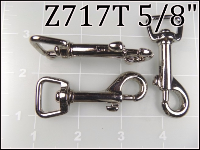 Z717T 58 - -  5/8 inch nickel plated steel snap hook