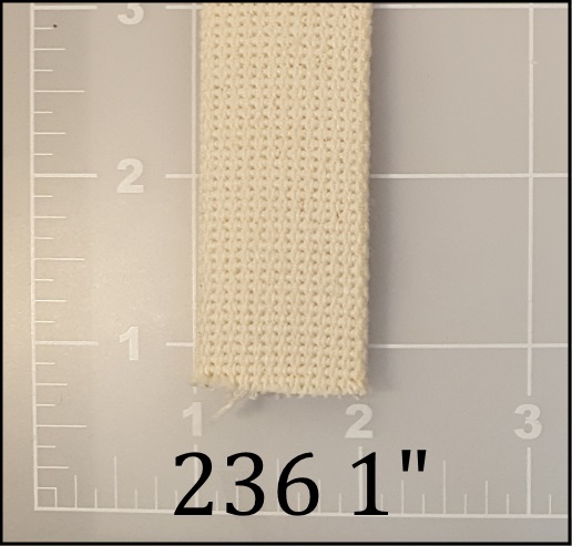 natural cotton webbing 1" ACW  AC&W American Cord and Webbing 236 11692
