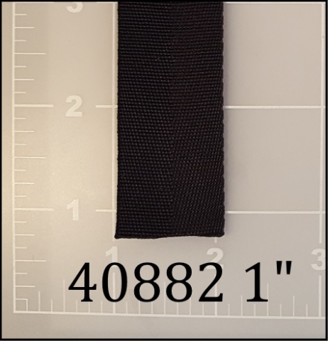 nylon black webbing binding tape 1" ACW  AC&W American Cord and Webbing  40882 10609