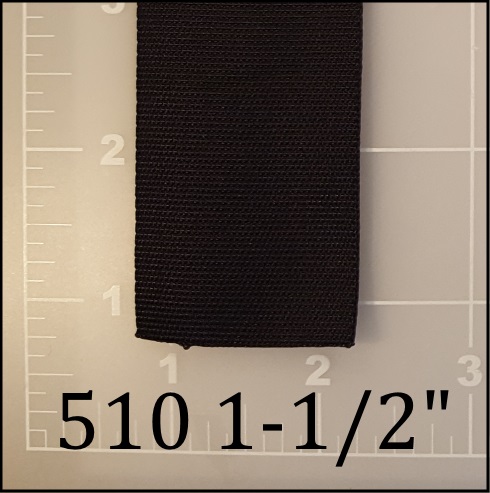 nylon black binding tape 1-1/2" ACW  AC&W American Cord and Webbing 510  16769