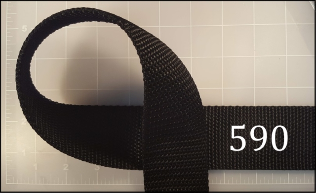 polypropylene black webbing backpack handle bag