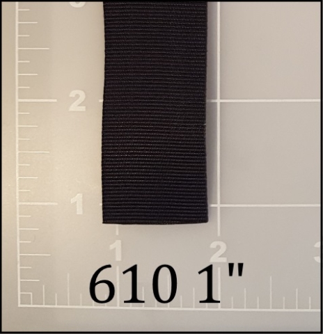 nylon black binding tape 1" ACW  AC&W American Cord and Webbing 610  10495