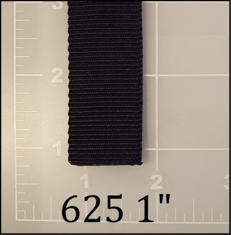 nylon black tubular webbing 1" ACW American Cord and Webbing AC&W 10506