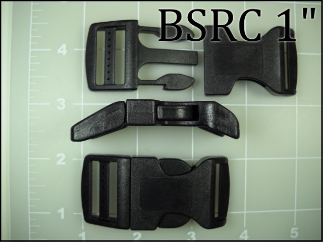 BSRC 1   (1 inch acetal curved side release buckle) plastic ACW