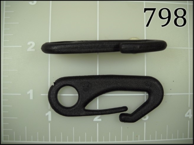 798 black nylon flag snap acw plastic