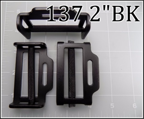 137 2BK - - 2 inch black roller buckle  acw roller buckle black